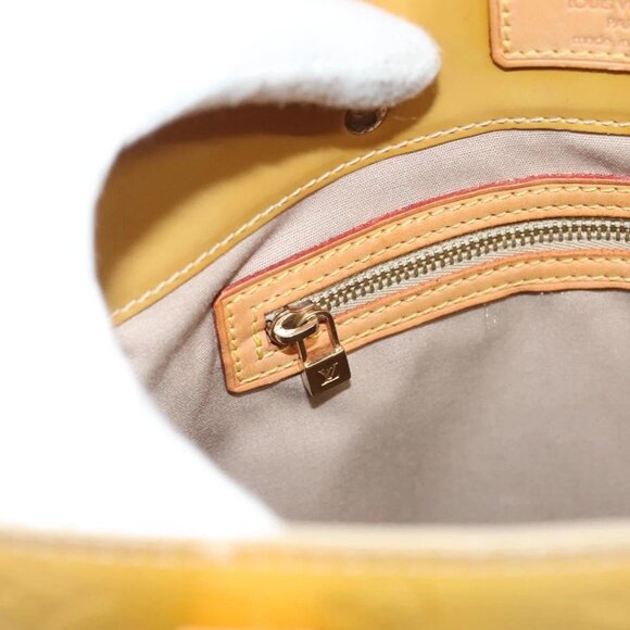 LOUIS VUITTON Monogram Vernis Reade MM Hand Bag Beige M91141 LV Auth BA3199 - Picture 12 of 16